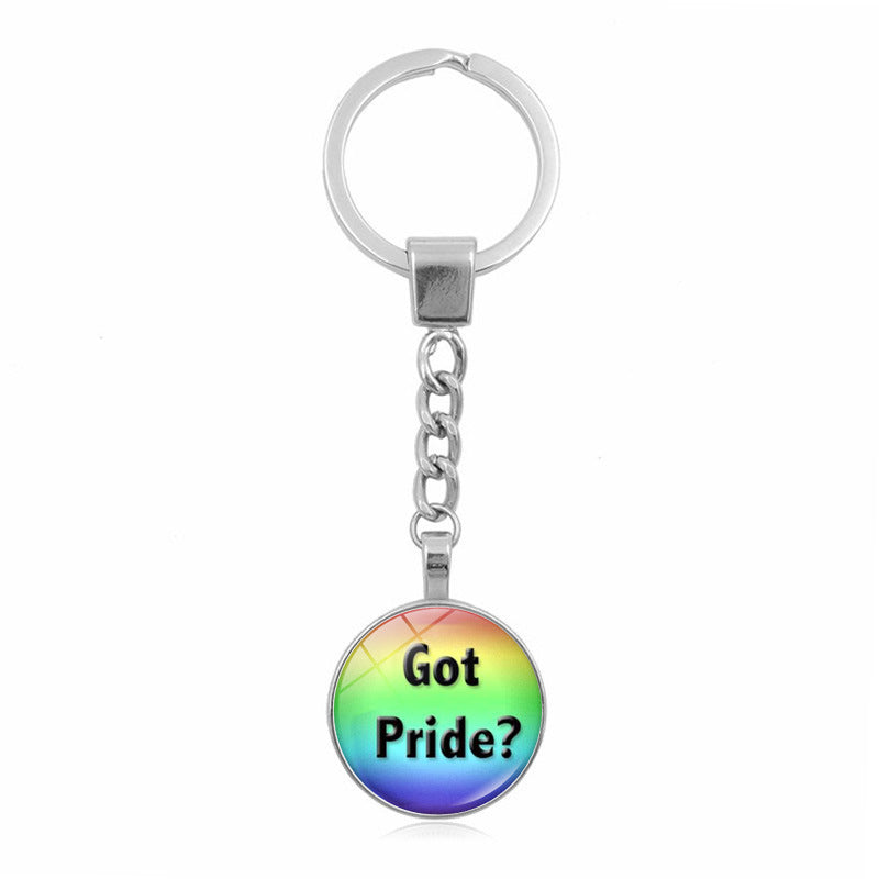 Wholesale Rainbow GayPride Zinc Alloy Keychain